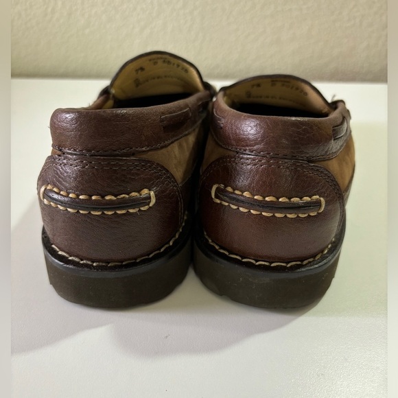 L.L. Bean Allagash Leather Penny Loafers in Bean Boot Brown/Suede 7.5 main image 6